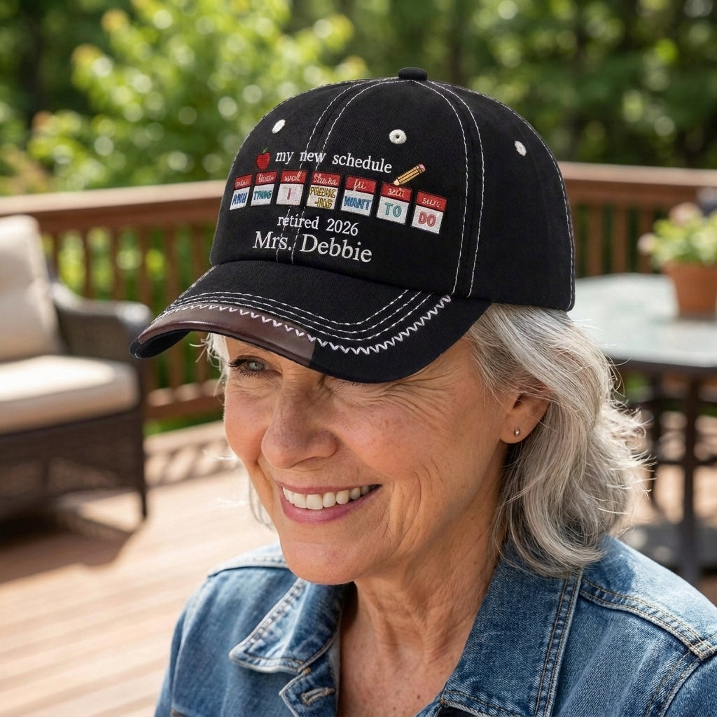 My New Schedule Personalized Vintage Soft Baseball Cap