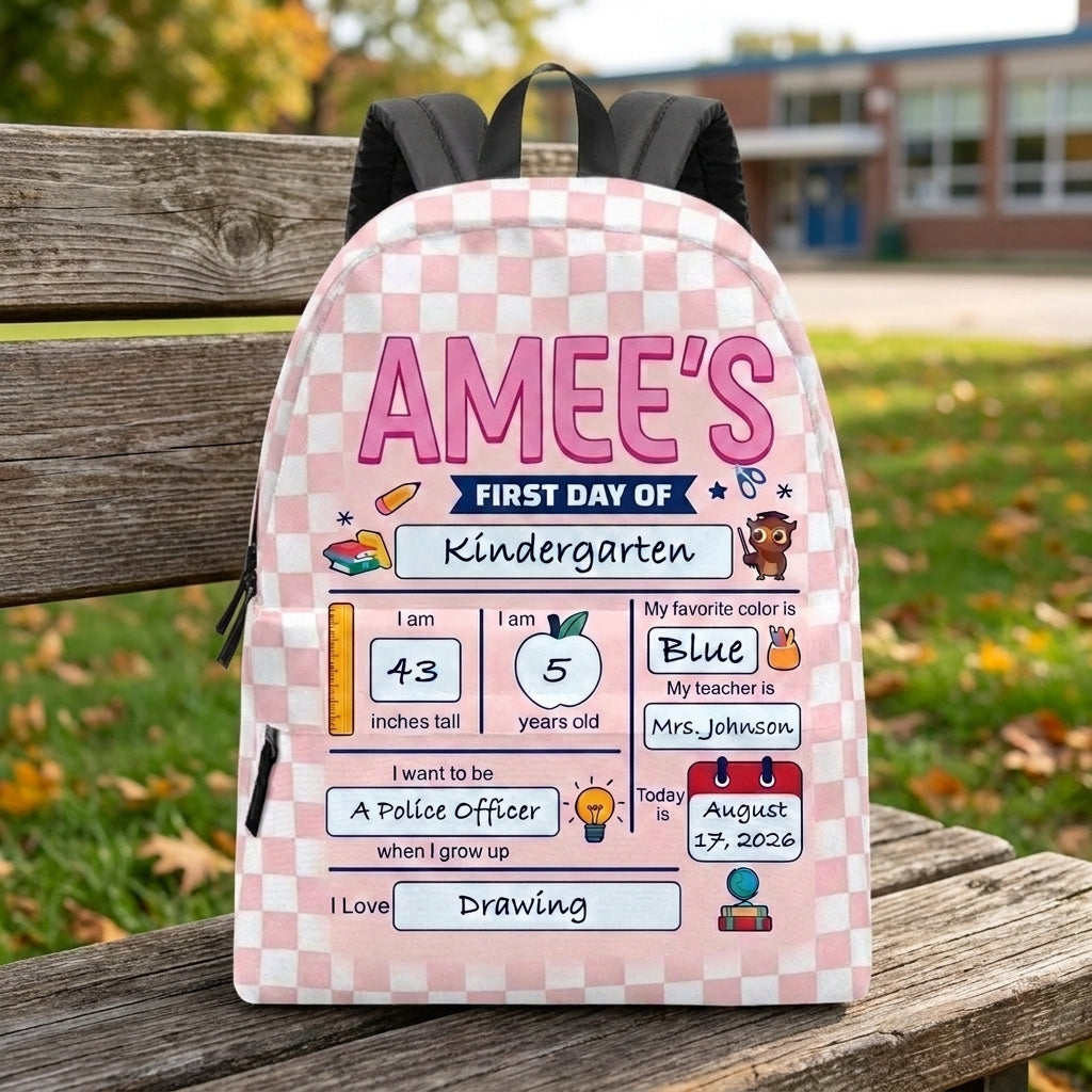 First Day Of School Personalized Backpack