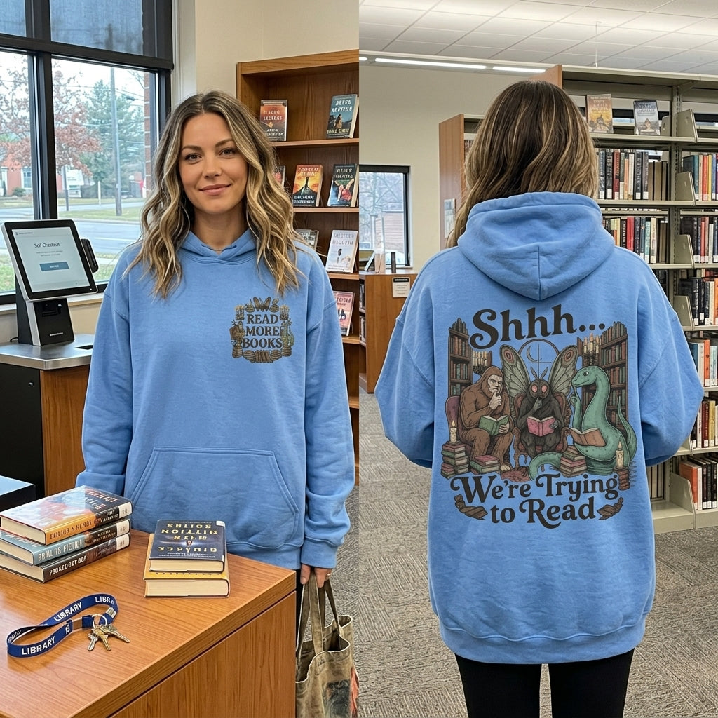 Book Lover Hoodie, Read More Books Sweatshirt, Bookish Hoodie, Gothic Book Lover Gift, Reader Gift, Librarian Gift, Bookworm Hoodie