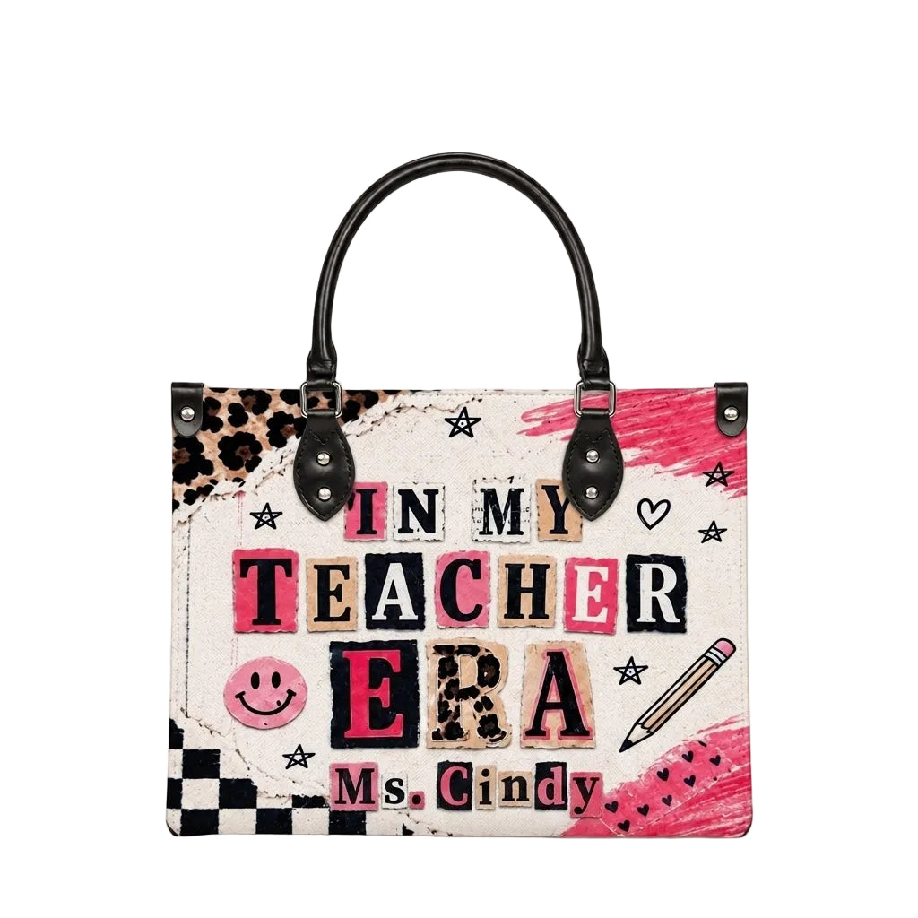 In My Teacher Era Personalized Leather Bag + Free Matching Leather Wallet