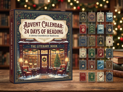 Book Lover Advent Calendar, 24 Days of Literary Joy, Christmas Gift for Readers