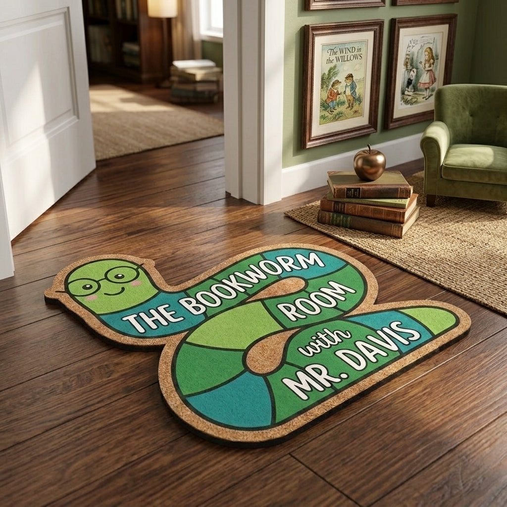 The Bookworm Room Personalized Doormat