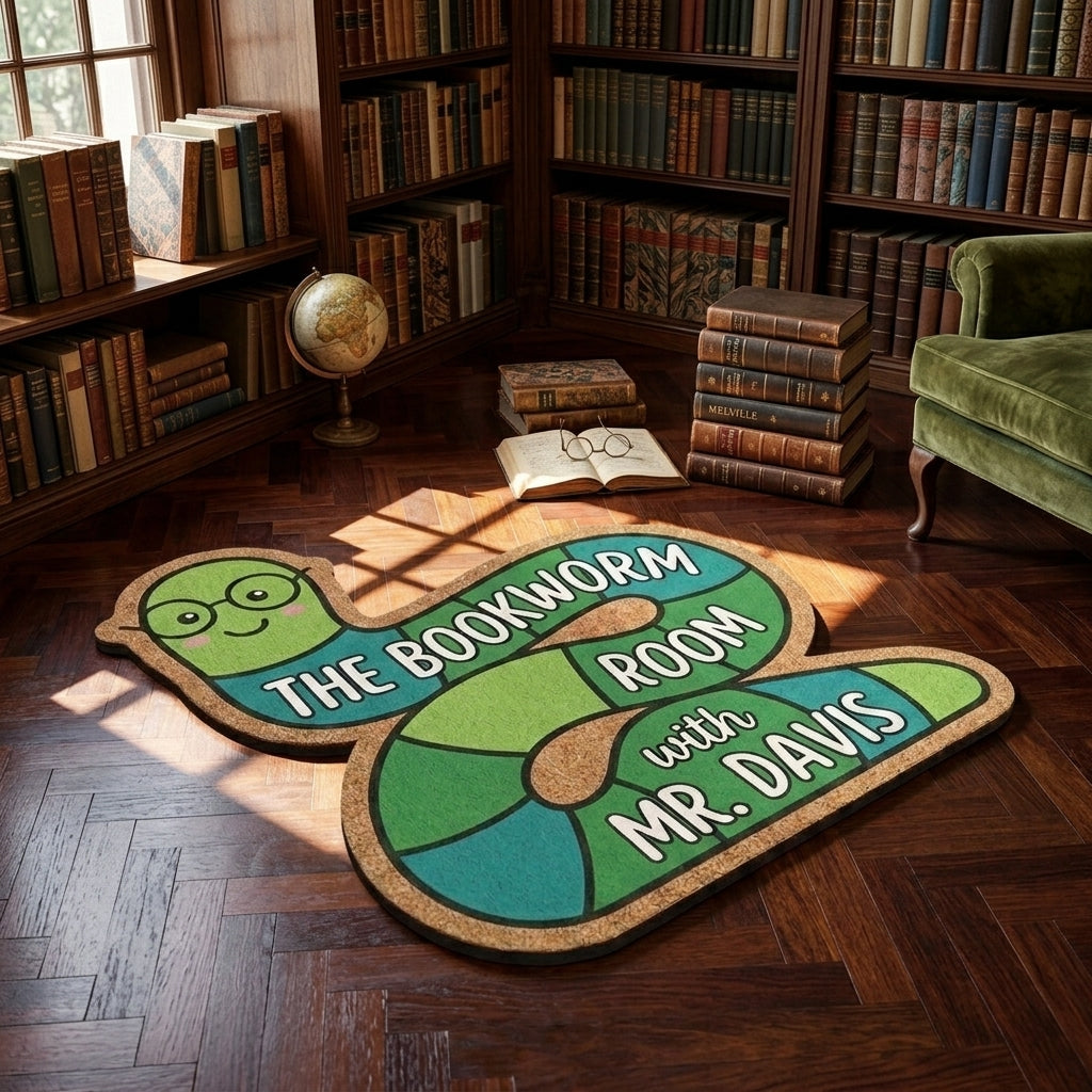 The Bookworm Room Personalized Doormat