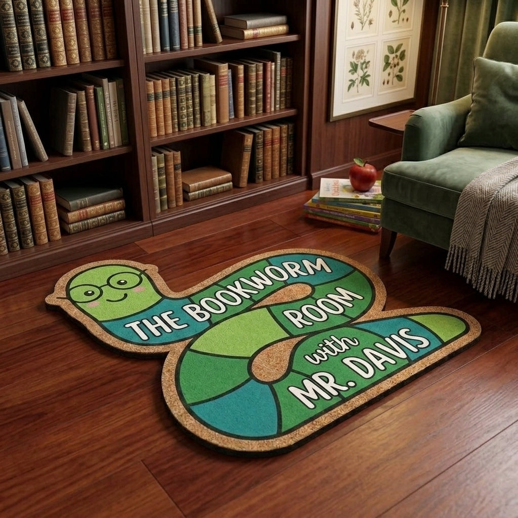 The Bookworm Room Personalized Doormat
