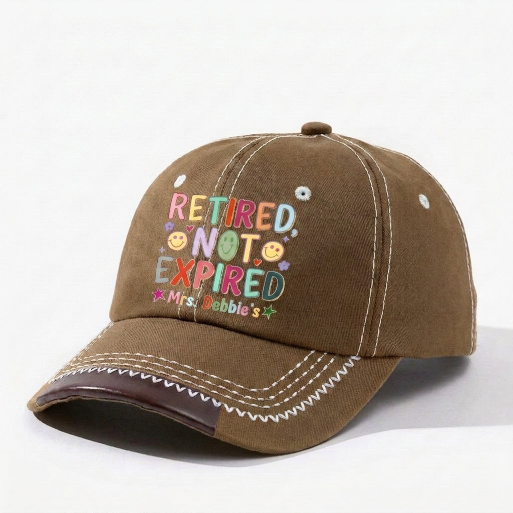 Retired Not Expired Personalized Vintage Soft Baseball Cap