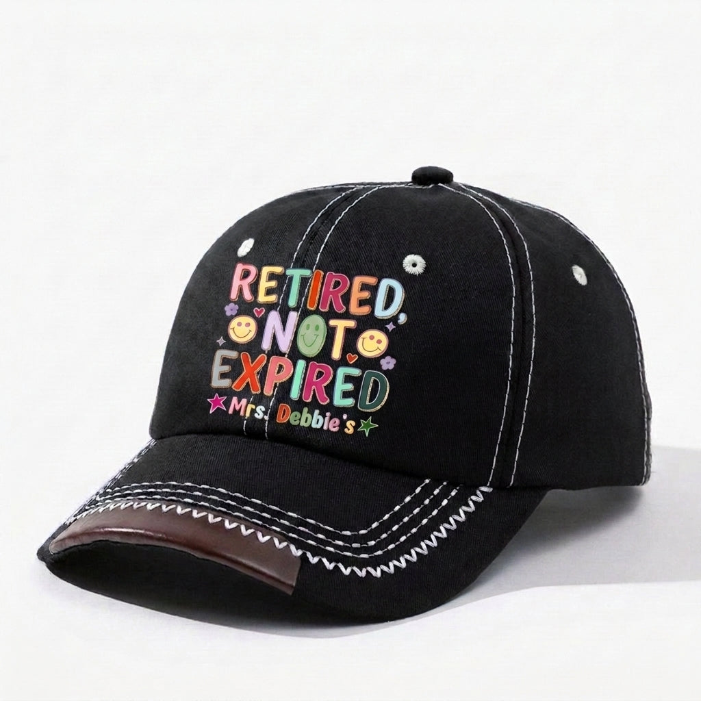 Retired Not Expired Personalized Vintage Soft Baseball Cap