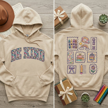 Be Kind Teacher Hoodie, Colorful Teacher Sweatshirt, Kindness Hoodie, Elementary Teacher Gift, School Staff Gift, Teacher Appreciation