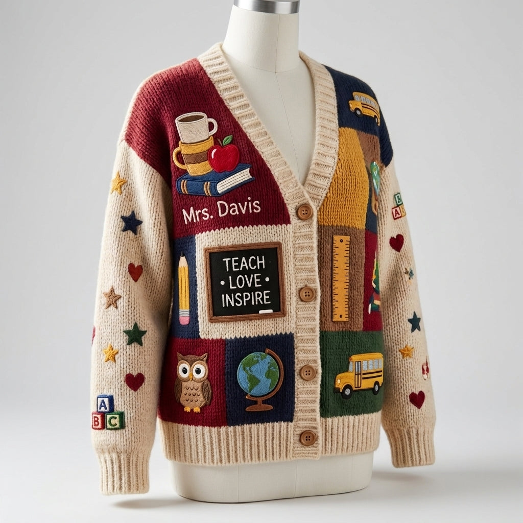 Classroom Essentials Teacher Personalized Cardigan