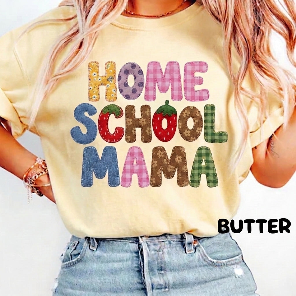 Comfort Colors Homeschool Mama Shirt, Homeschool Mom Tee, Homeschooling Parent Shirt, Back to School Gift