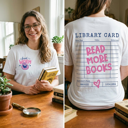 Book Lover T Shirt, Library Card Shirt, Read More Books Tee, Bookworm Shirt, Librarian Gift, Reader Gift, Bookish T Shirt