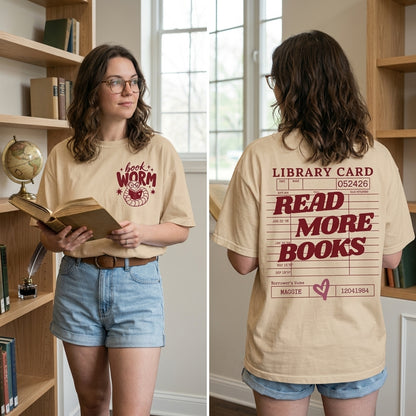 Book Lover T Shirt, Library Card Read More Books Shirt, Bookworm Tee, Librarian Gift, Bookish Shirt, Reader Gift, Library Shirt