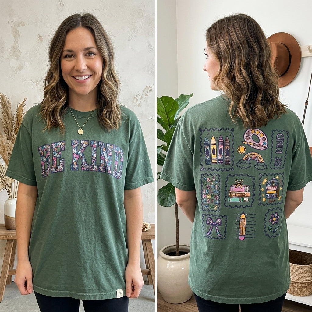 Be Kind Teacher Shirt, Colorful Teacher T Shirt, Elementary Teacher Gift, Kindness Shirt, School Staff Gift, Teacher Appreciation Tee