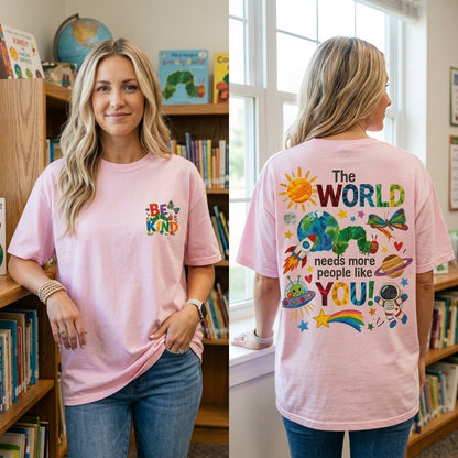 Be Kind Teacher T Shirt, The World Needs More People Like You, Teacher Appreciation Shirt, Elementary Teacher Gift, Kindness Tee