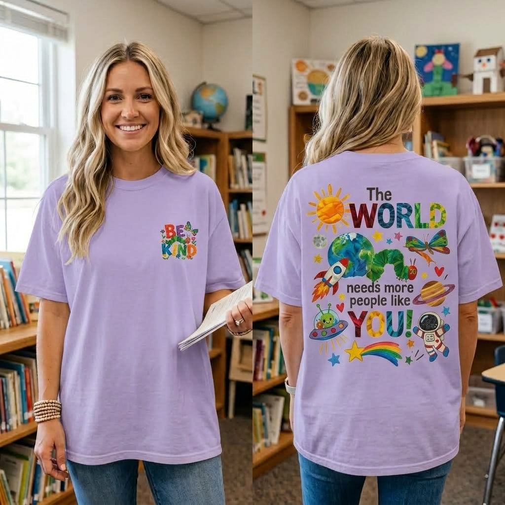 Be Kind Teacher T Shirt, The World Needs More People Like You, Teacher Appreciation Shirt, Elementary Teacher Gift, Kindness Tee