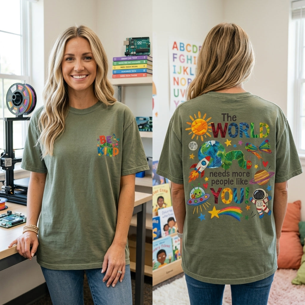 Be Kind Teacher T Shirt, The World Needs More People Like You, Teacher Appreciation Shirt, Elementary Teacher Gift, Kindness Tee