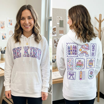 Be Kind Teacher Hoodie, Colorful Teacher Sweatshirt, Kindness Hoodie, Elementary Teacher Gift, School Staff Gift, Teacher Appreciation