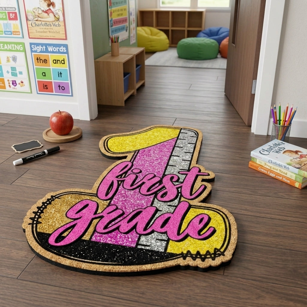 Pencil Class Personalized Doormat