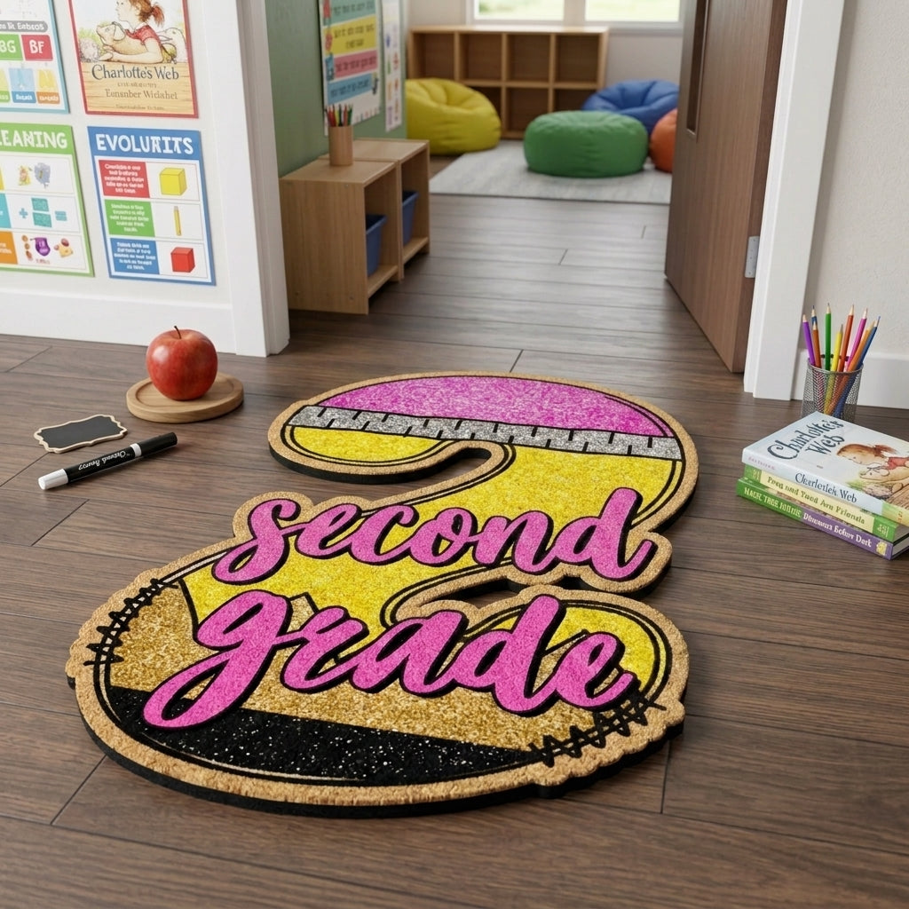 Pencil Class Personalized Doormat
