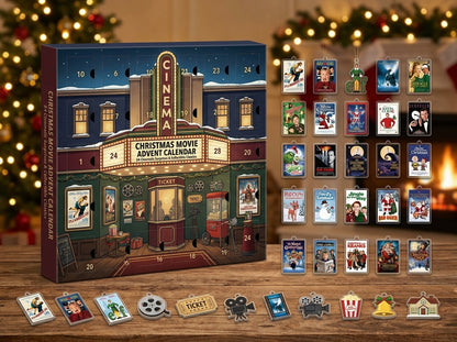 Christmas Movie Advent Calendar, 24 Days of Holiday Movie Magic, Movie Lover Gift
