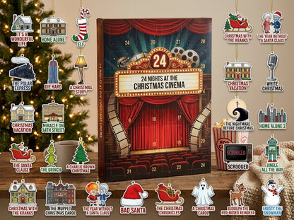 Christmas Movie Advent Calendar, 24 Days of Holiday Movie Magic, Movie Lover Gift