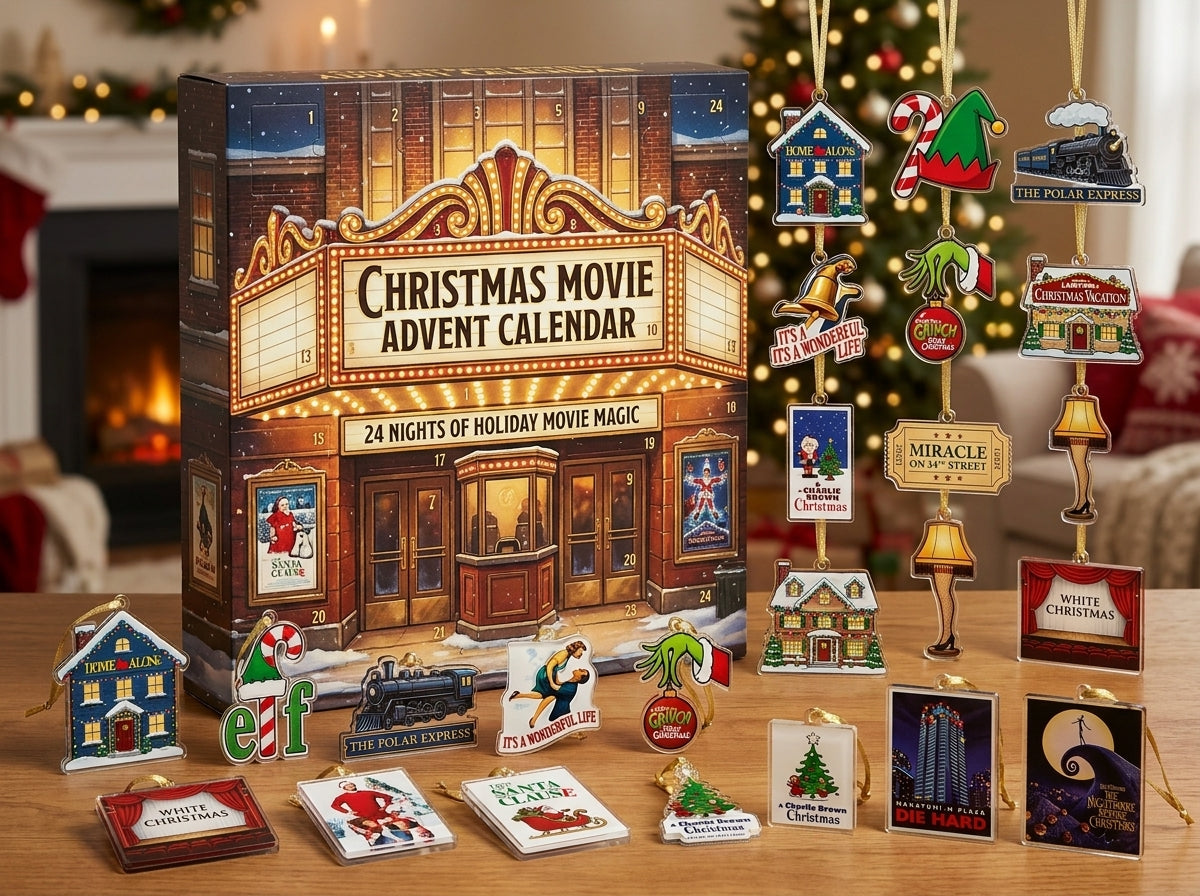 Christmas Movie Advent Calendar, 24 Days of Holiday Movie Magic, Movie Lover Gift