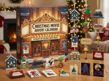 Christmas Movie Advent Calendar, 24 Days of Holiday Movie Magic, Movie Lover Gift