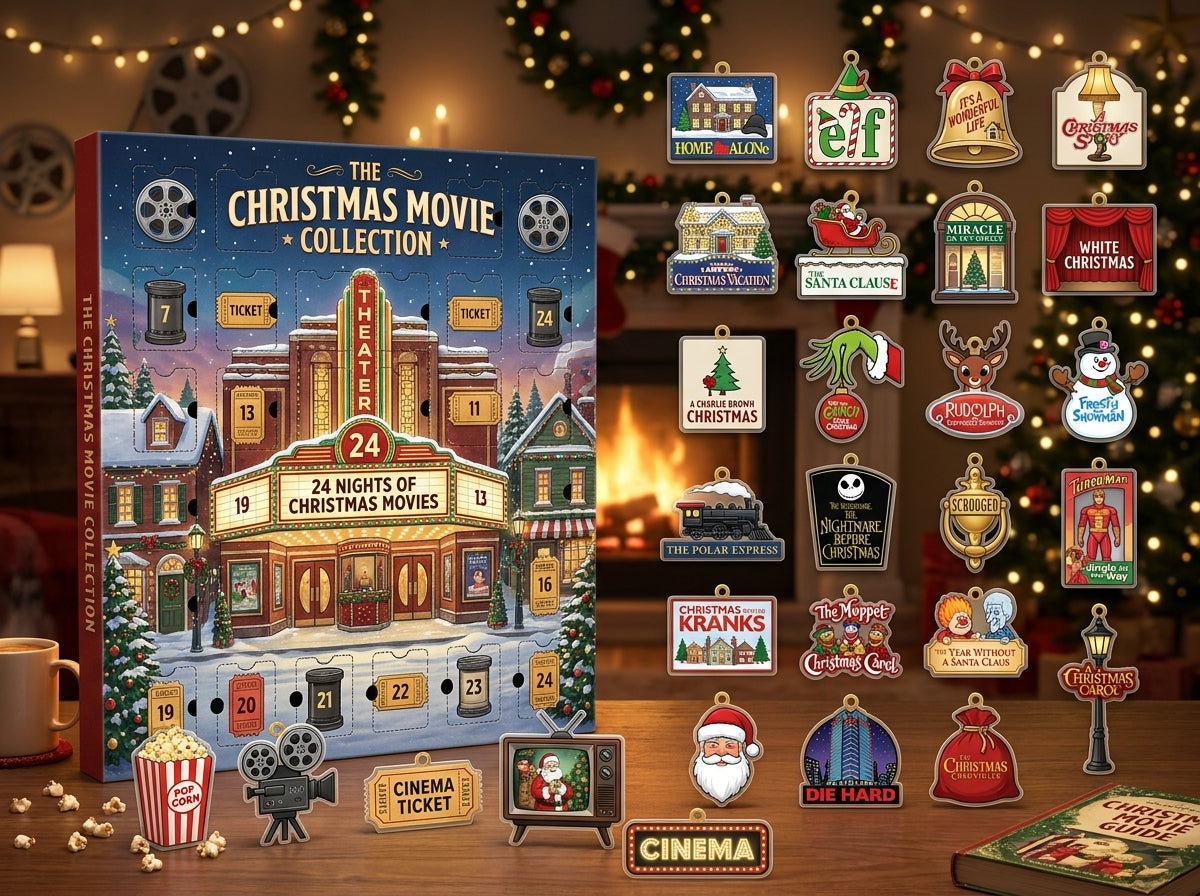 Christmas Movie Advent Calendar, 24 Days of Holiday Movie Magic, Movie Lover Gift