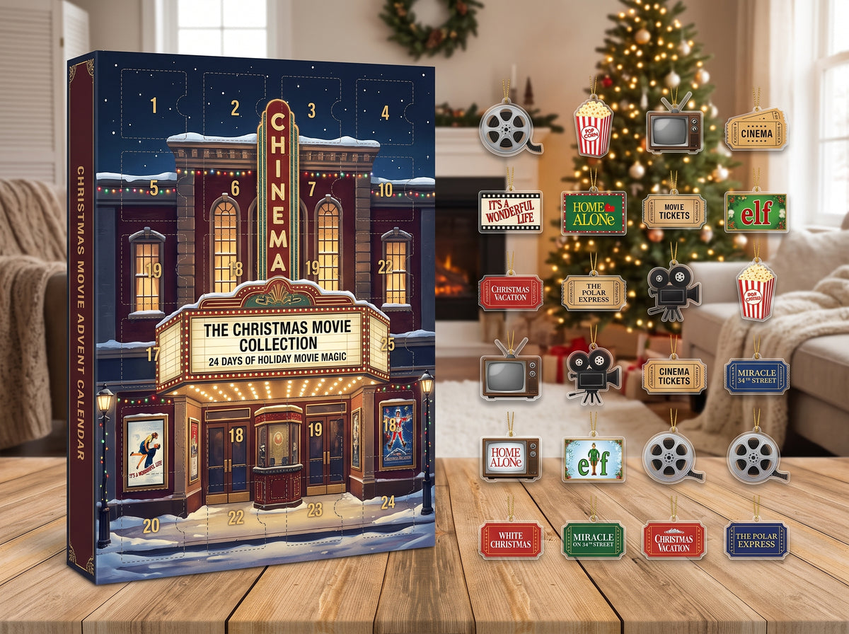 Christmas Movie Advent Calendar, 24 Days of Holiday Movie Magic, Movie Lover Gift