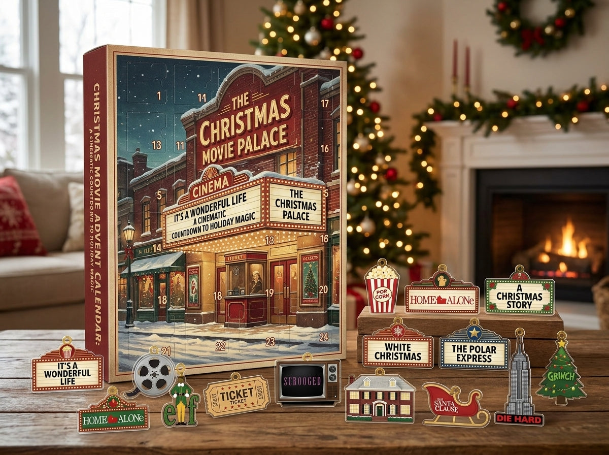 Christmas Movie Advent Calendar, 24 Days of Holiday Movie Magic, Movie Lover Gift