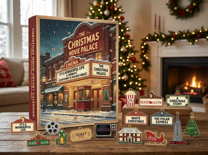 Christmas Movie Advent Calendar, 24 Days of Holiday Movie Magic, Movie Lover Gift