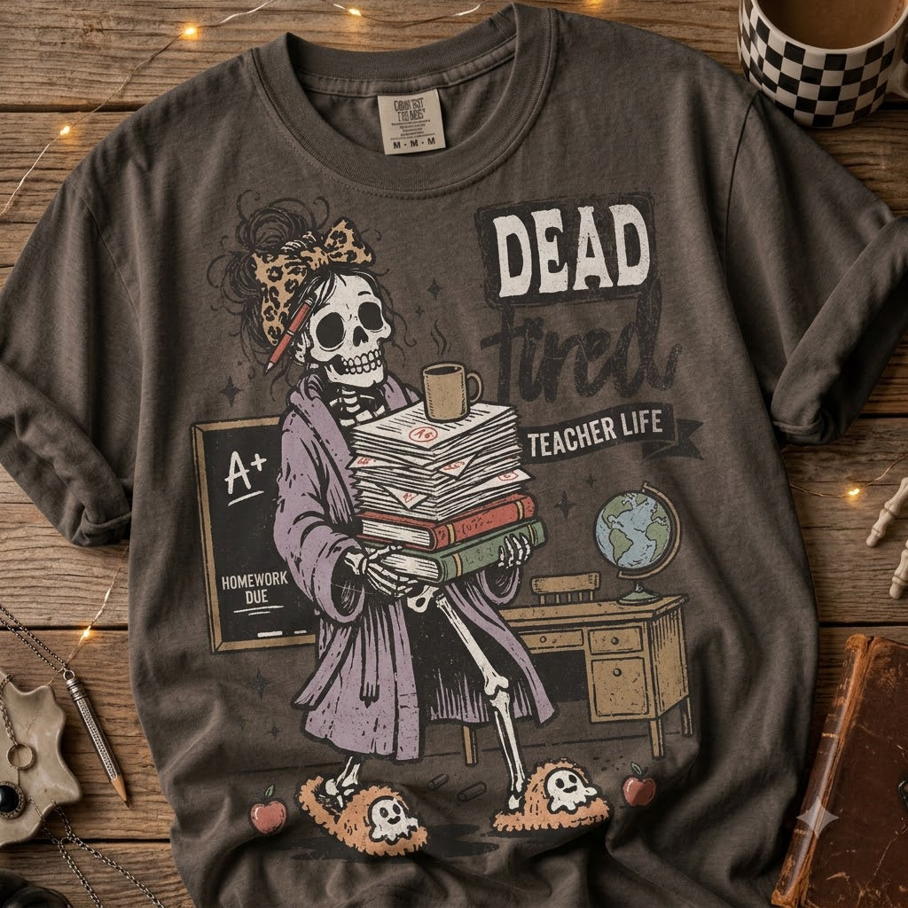T-shirt d'enseignant personnalisé pour Halloween, motif crayon gribouillage, t-shirt de rentrée scolaire