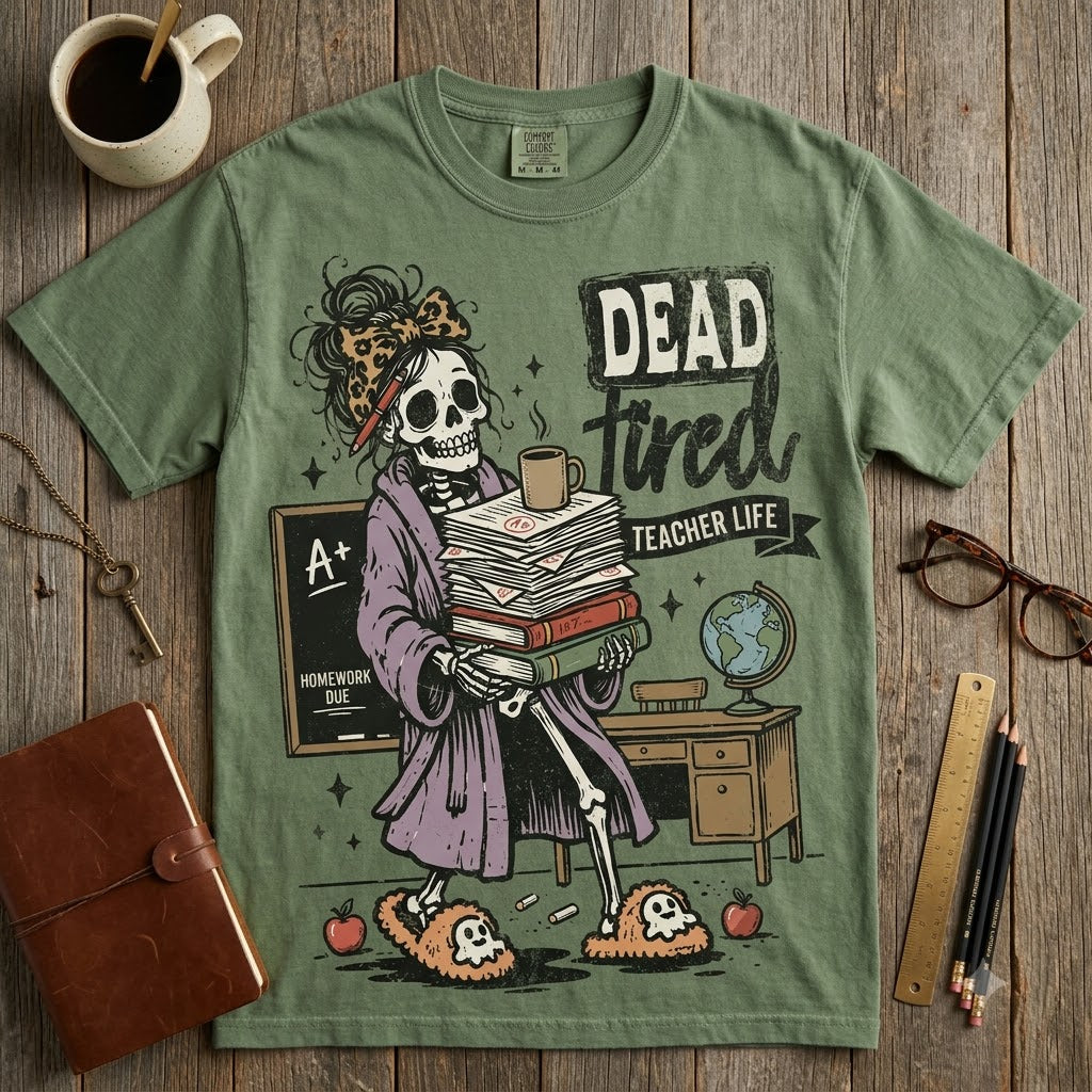 T-shirt d'enseignant personnalisé pour Halloween, motif crayon gribouillage, t-shirt de rentrée scolaire