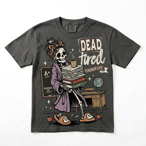 T-shirt d'enseignant personnalisé pour Halloween, motif crayon gribouillage, t-shirt de rentrée scolaire