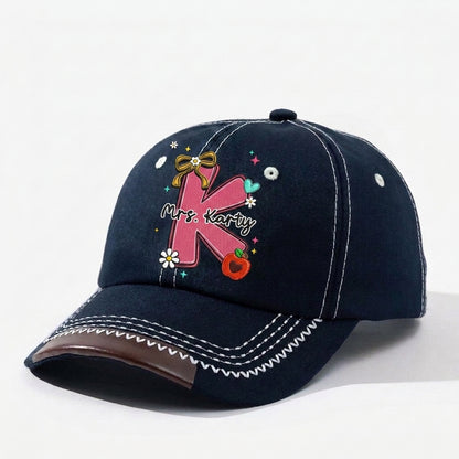 Teacher Name Personalized Vintage Soft Baseball Cap