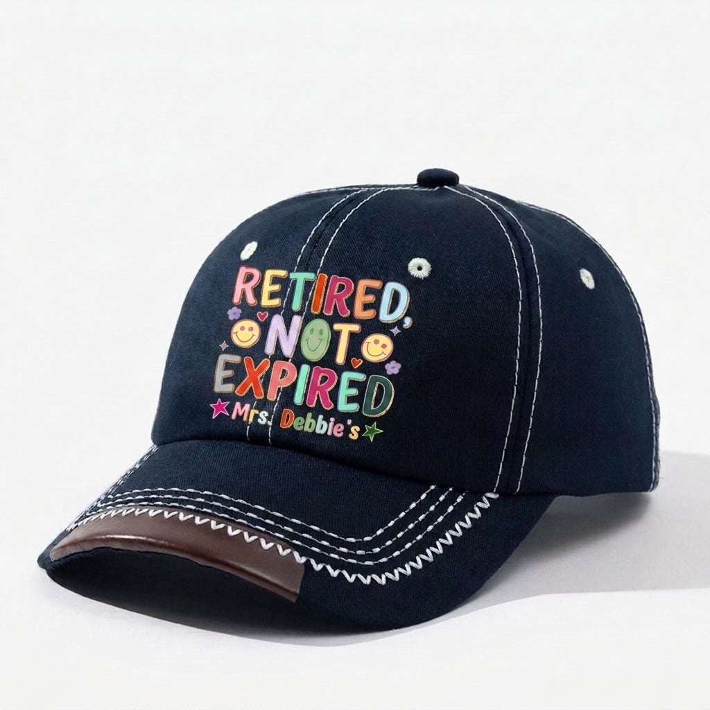 Retired Not Expired Personalized Vintage Soft Baseball Cap