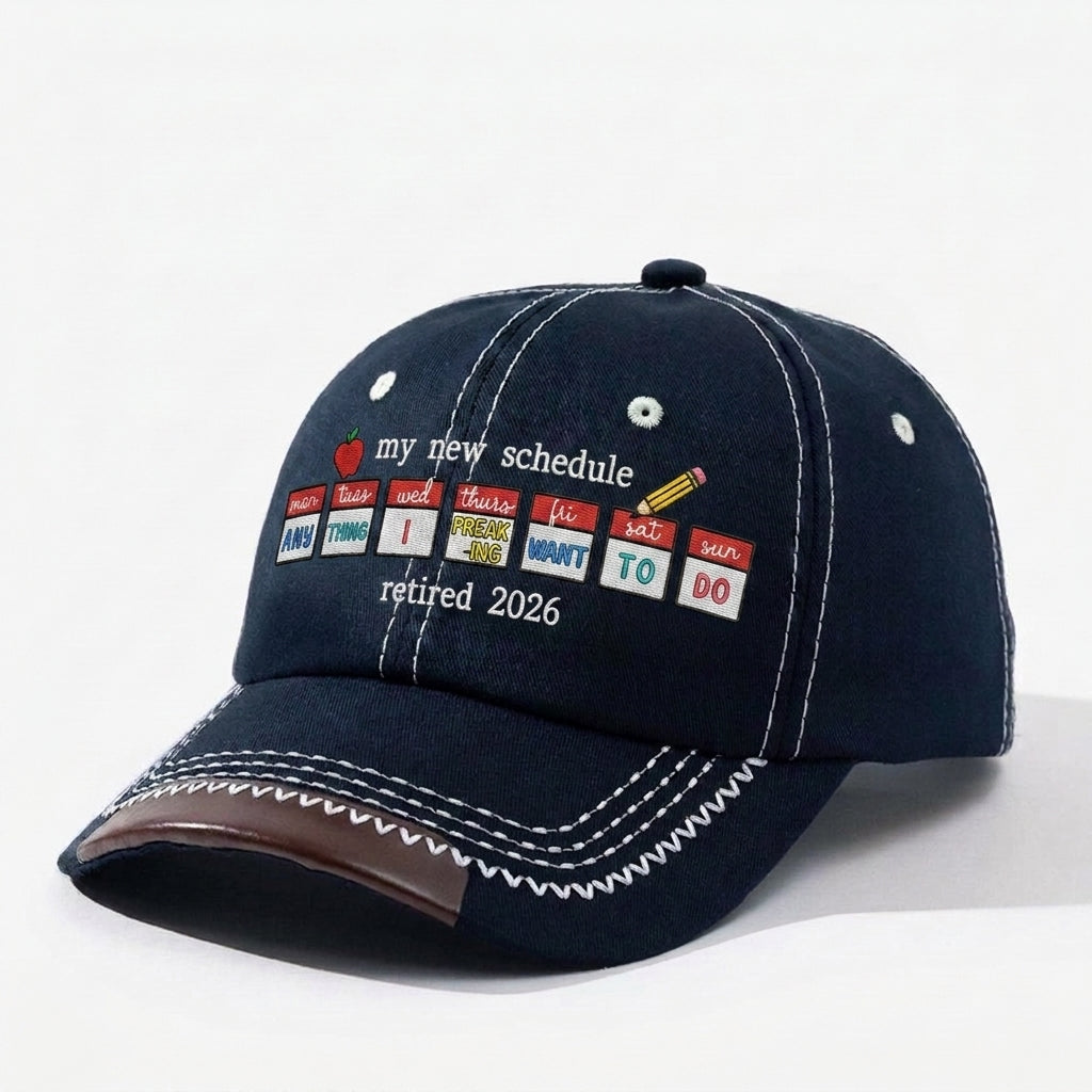 My New Schedule Personalized Vintage Soft Baseball Cap