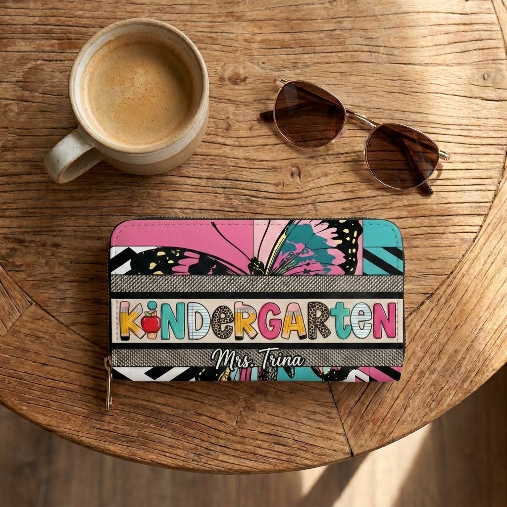 Modern Butterfly Personalized Leather Bag + Free Matching Leather Wallet