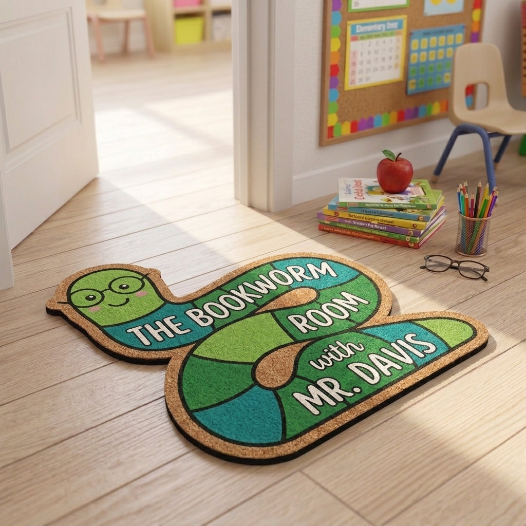 The Bookworm Room Personalized Doormat