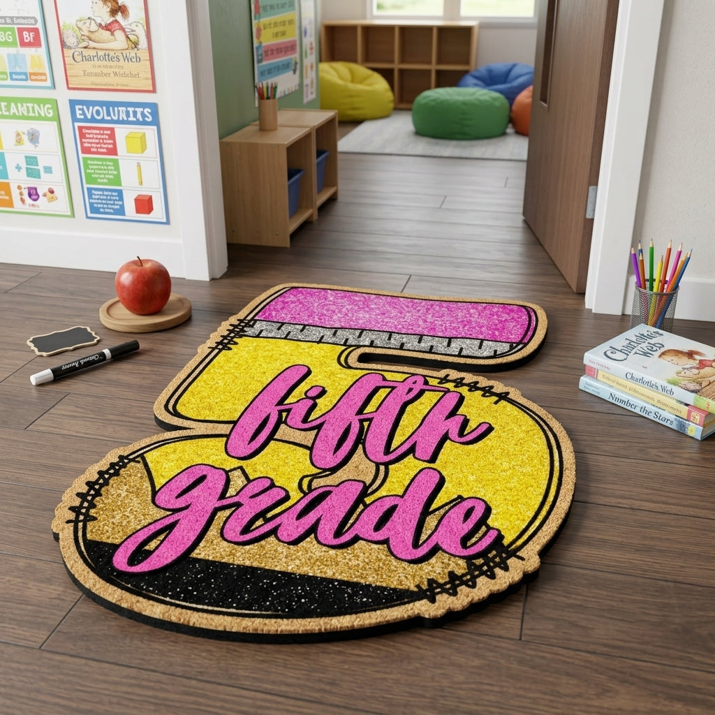 Pencil Class Personalized Doormat