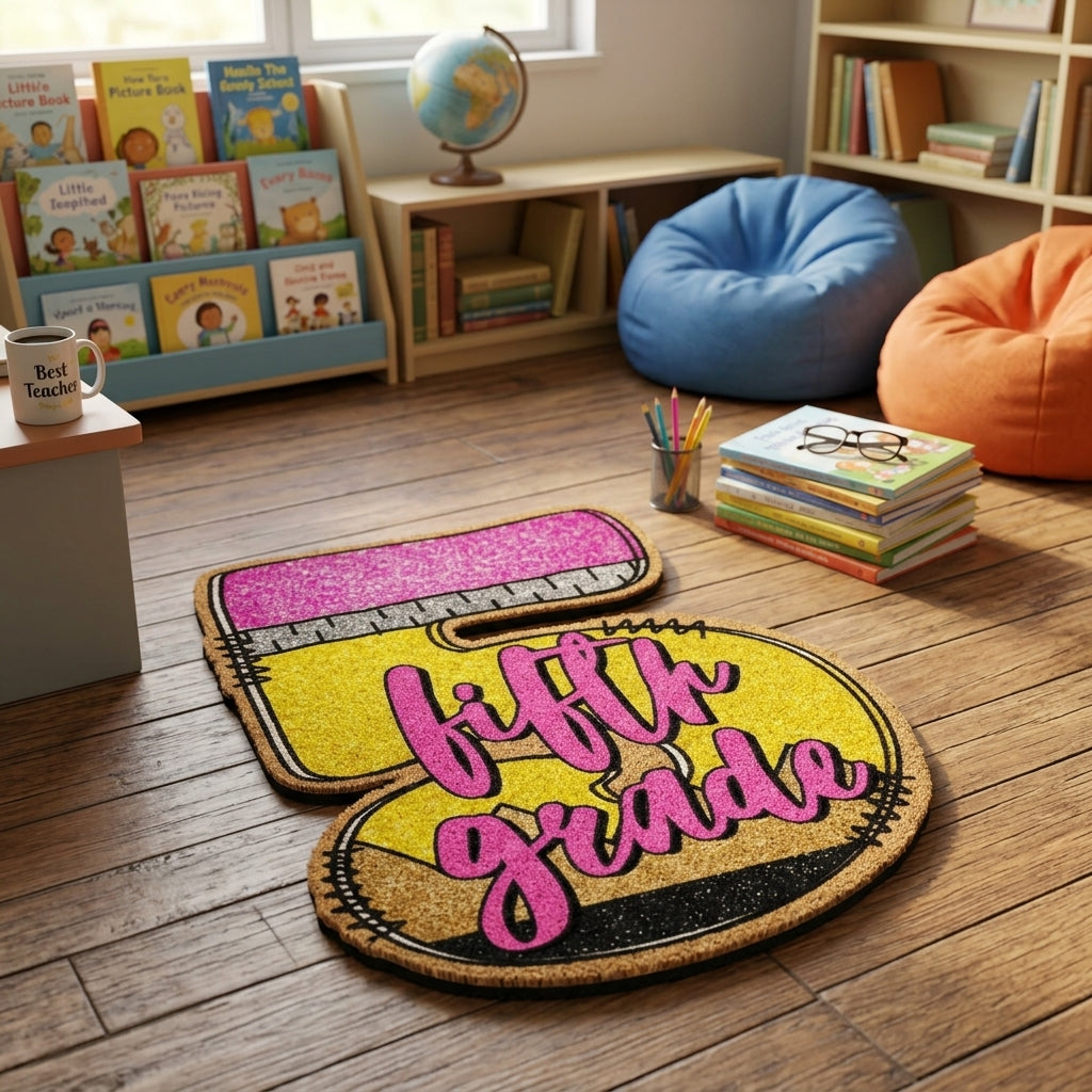 Pencil Class Personalized Doormat