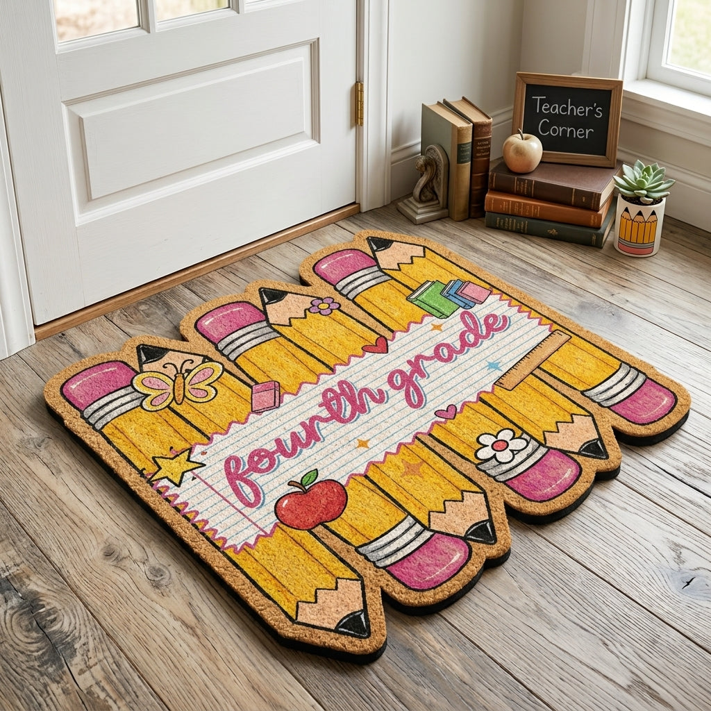 Pencil Shape v2 Personalized Doormat