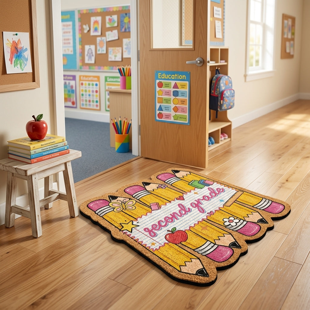 Pencil Shape v2 Personalized Doormat