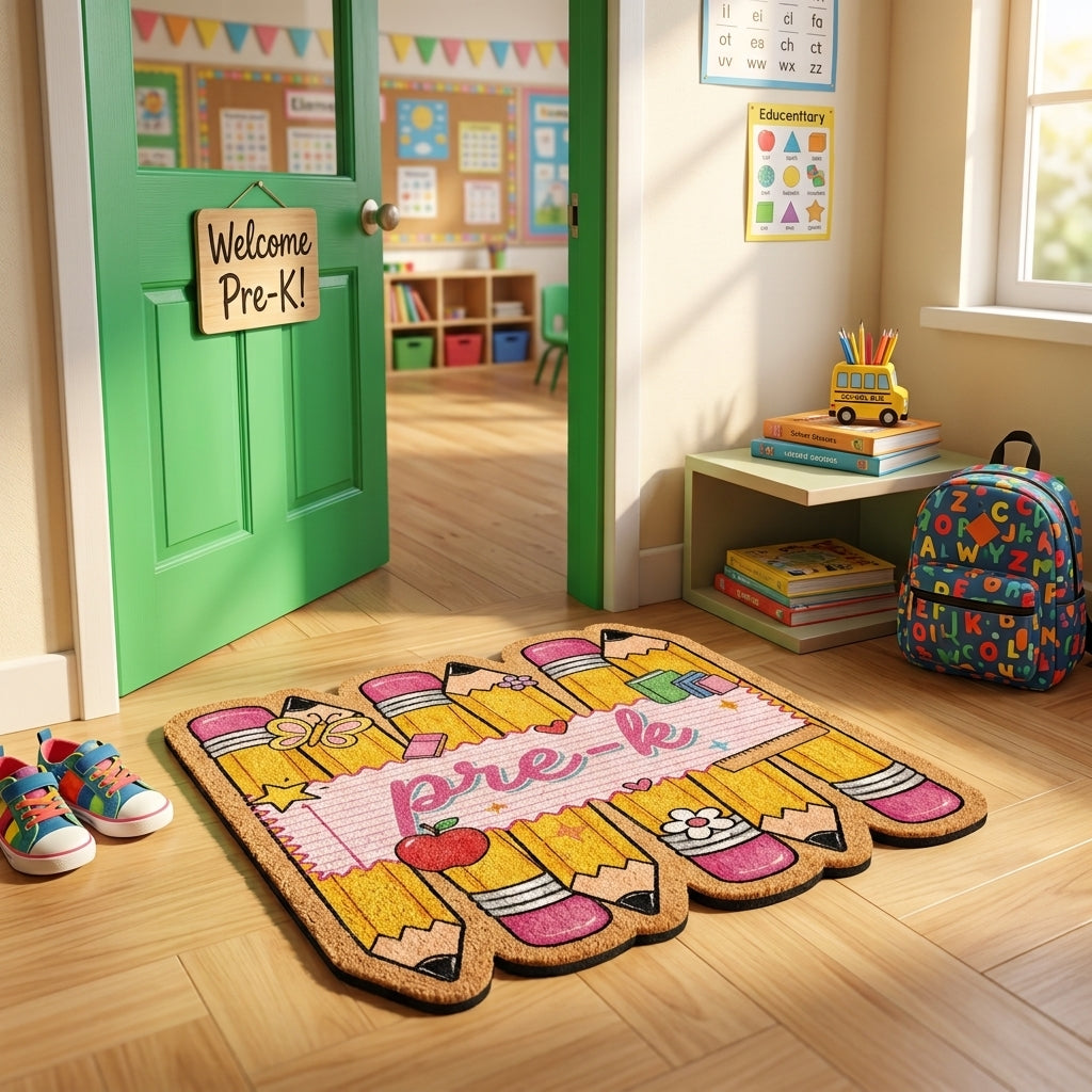 Pencil Shape v2 Personalized Doormat