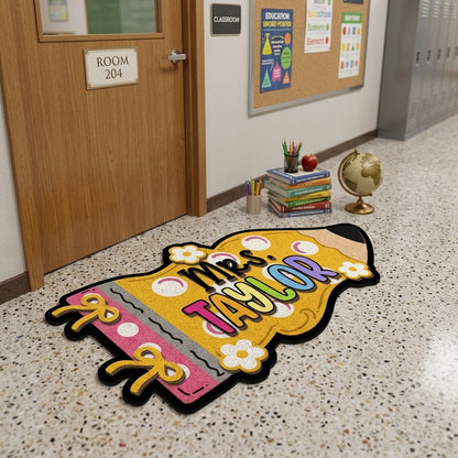 Pencil Shape Personalized Doormat