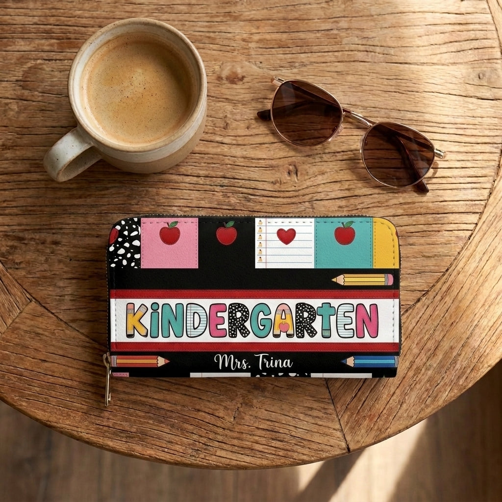 School Supplies & Apple Personalized Leather Bag + Free Matching Leather Wallet