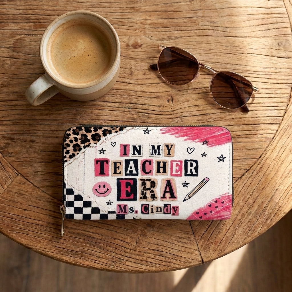In My Teacher Era Personalized Leather Bag + Free Matching Leather Wallet