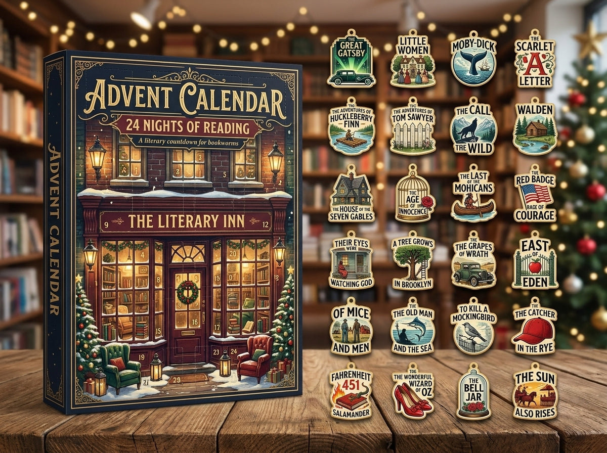 Book Lover Advent Calendar, 24 Days of Literary Joy, Christmas Gift for Readers