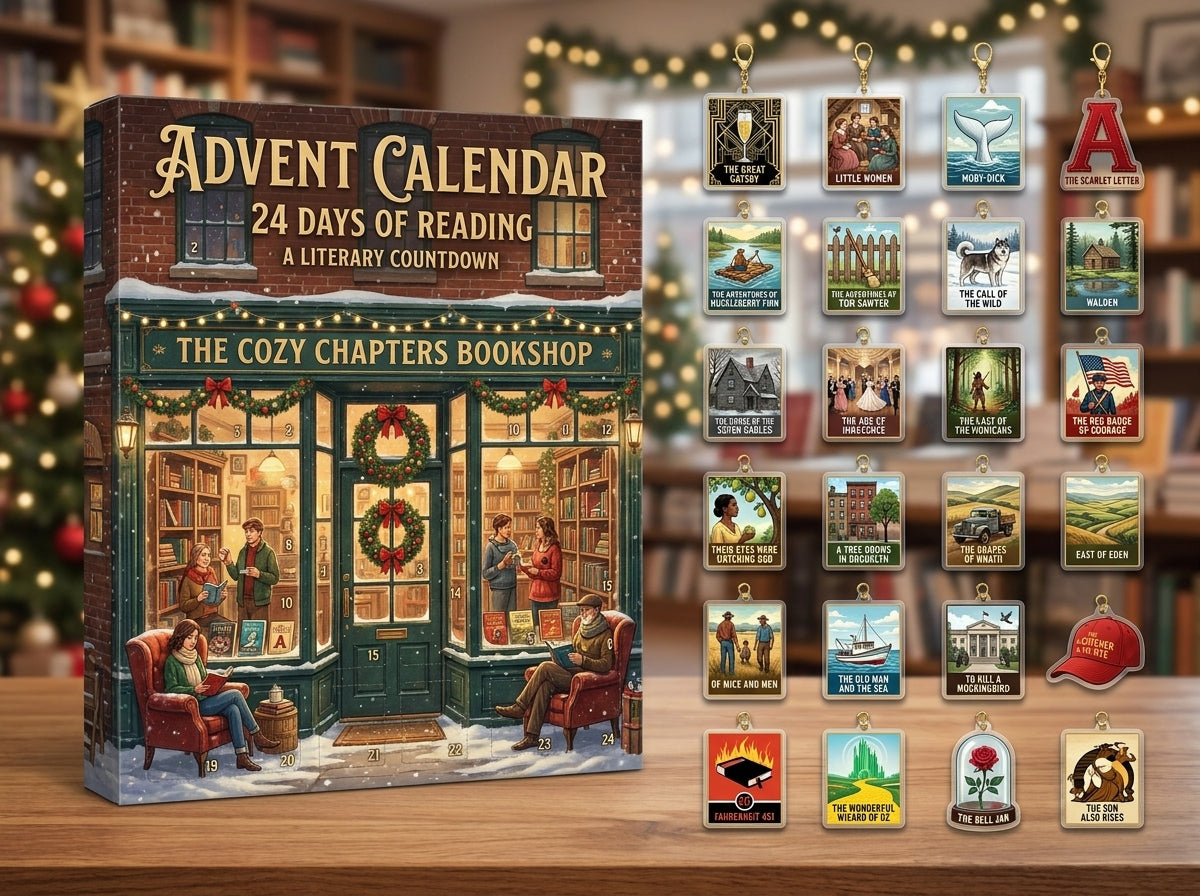 Book Lover Advent Calendar, 24 Days of Literary Joy, Christmas Gift for Readers