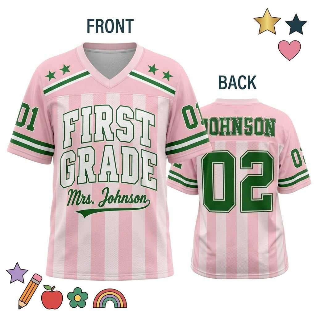 Maillot d'esprit scolaire personnalisé, maillot d'enseignant personnalisé par niveau, t-shirt de baseball pour la rentrée scolaire, cadeau pour professeur des écoles primaires
