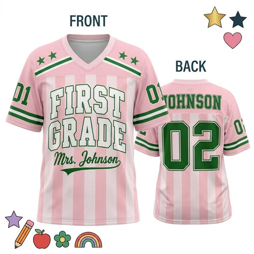 Maillot d'esprit scolaire personnalisé, maillot d'enseignant personnalisé par niveau, t-shirt de baseball pour la rentrée scolaire, cadeau pour professeur des écoles primaires
